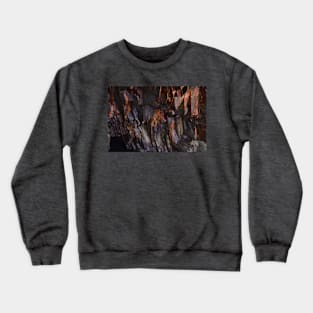 Textured Cave Walls in Copper and Dark Brown Crewneck Sweatshirt